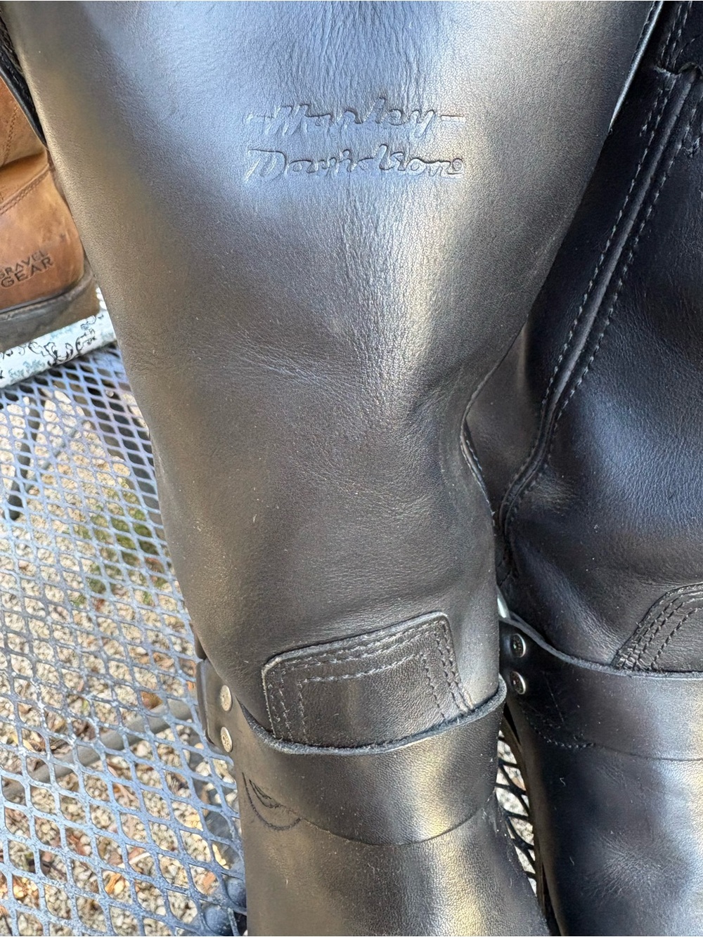 Harley-Davidson Bowden Black Leather Harness Motorcycle Boots - 9.5 Men - Picture 6 of 6